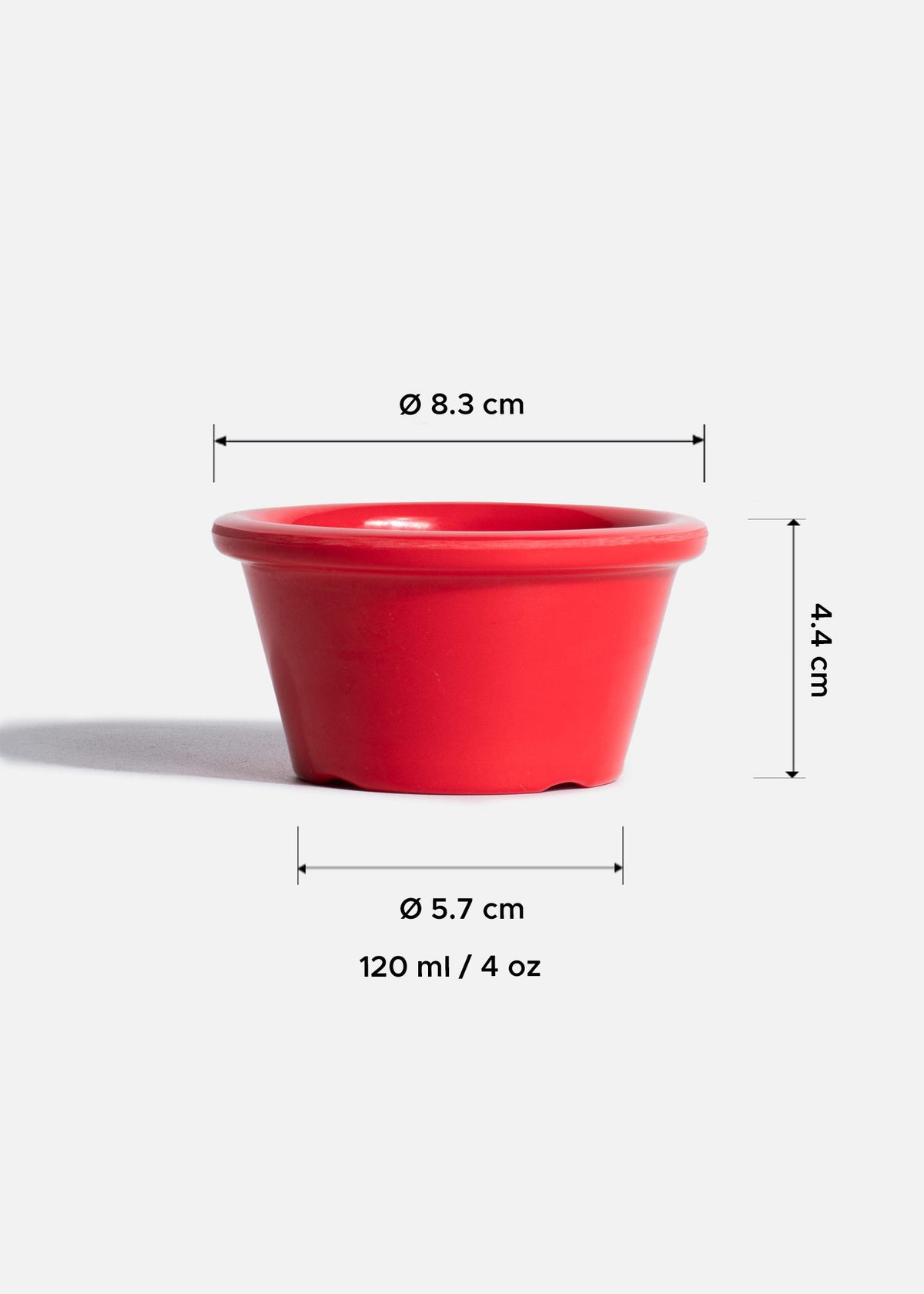 Ramekin de melamina rojo Diamante 2 y 4 oz — imagen de producto