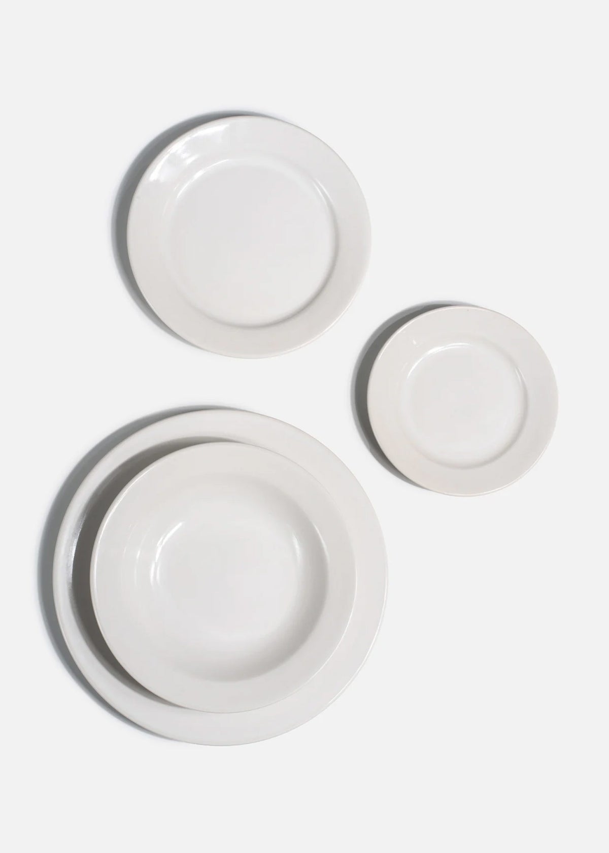 Platos trinche de cerámica blanco Barcelona — imagen de producto, vista 1