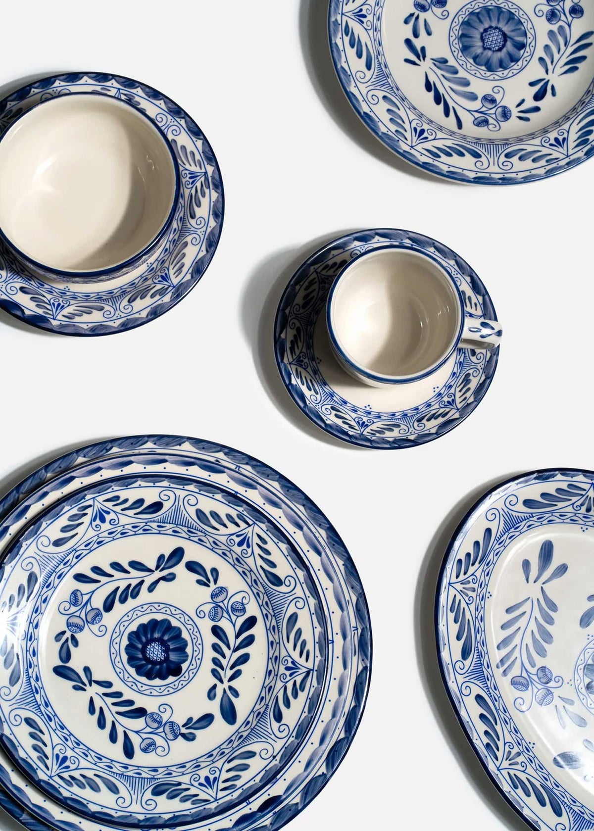 Platos trinche de porcelana azul Talavera — imagen de producto, vista 1