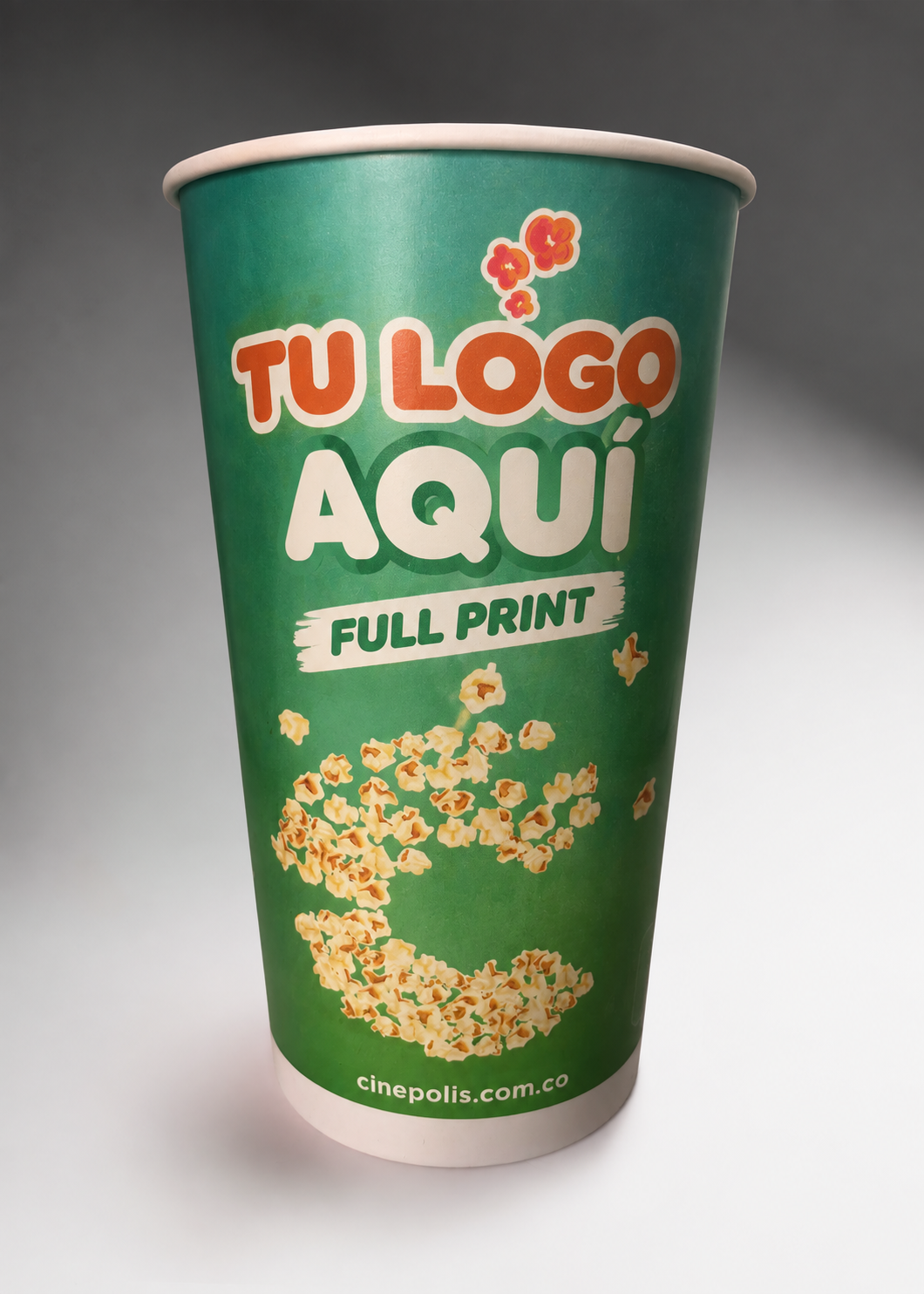 Vaso de papel blanco personalizado full print para café Carte Blanc 20 oz — imagen de producto