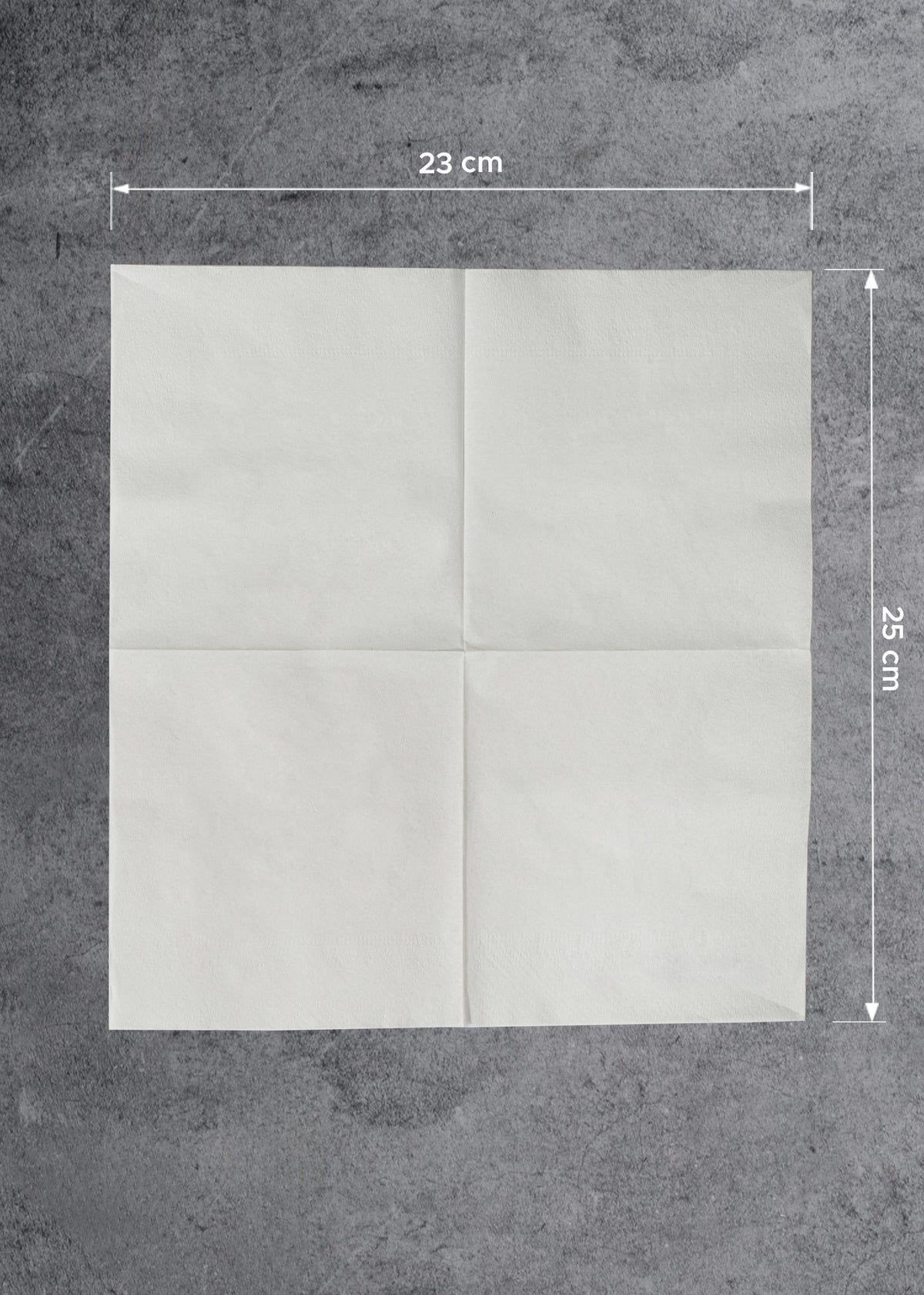 Servilleta cocktail desechable blanca personalizada 1 o 2 tintas 23x25 cm — imagen de producto