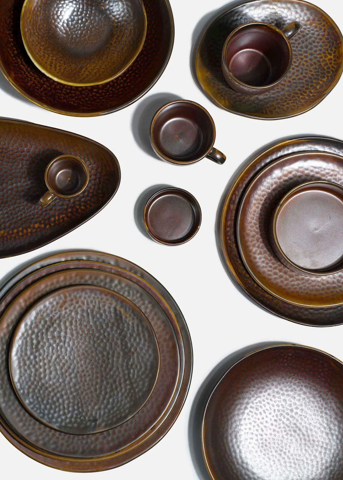 Platos trinche de porcelana café Copper — imagen de producto, vista 1