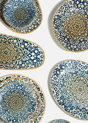 Platos trinche de porcelana azul y blanco Bursa — imagen de producto, vista 1