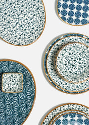 Platos trinche de porcelana blanco y azul Princess / Lottus — imagen de producto, vista 1