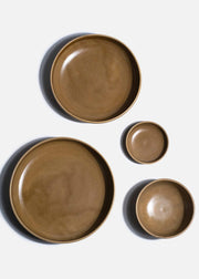 Platos hondos de porcelana café Terra Pot — imagen de producto, vista 1