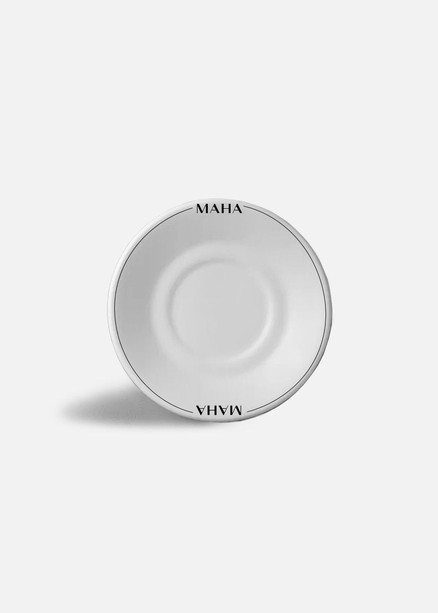 Platos de porcelana blanco Glacial + personalizado con logo doble — imagen de producto