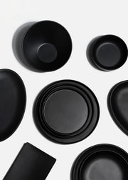 Platos trinche de melamina negro mate William — imagen de producto, vista 1