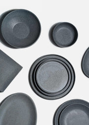 Platos trinche de melamina gris mate Dakota — imagen de producto, vista 1