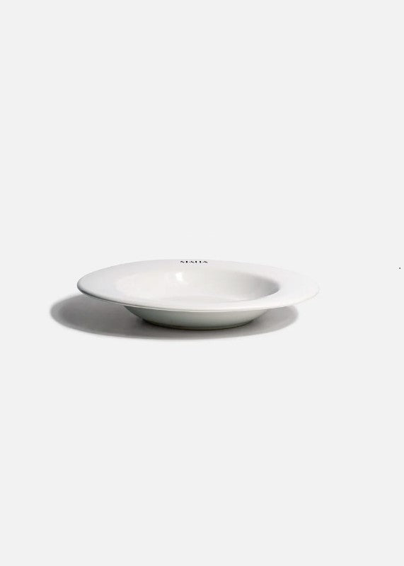 Platos de porcelana blanco Glacial + personalizado con logo simple — imagen de producto