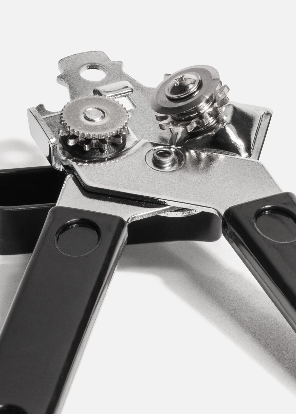 Abrelatas manual compacto de acero inoxidable de uso fácil y resistente para cocina 18 cm — imagen de producto