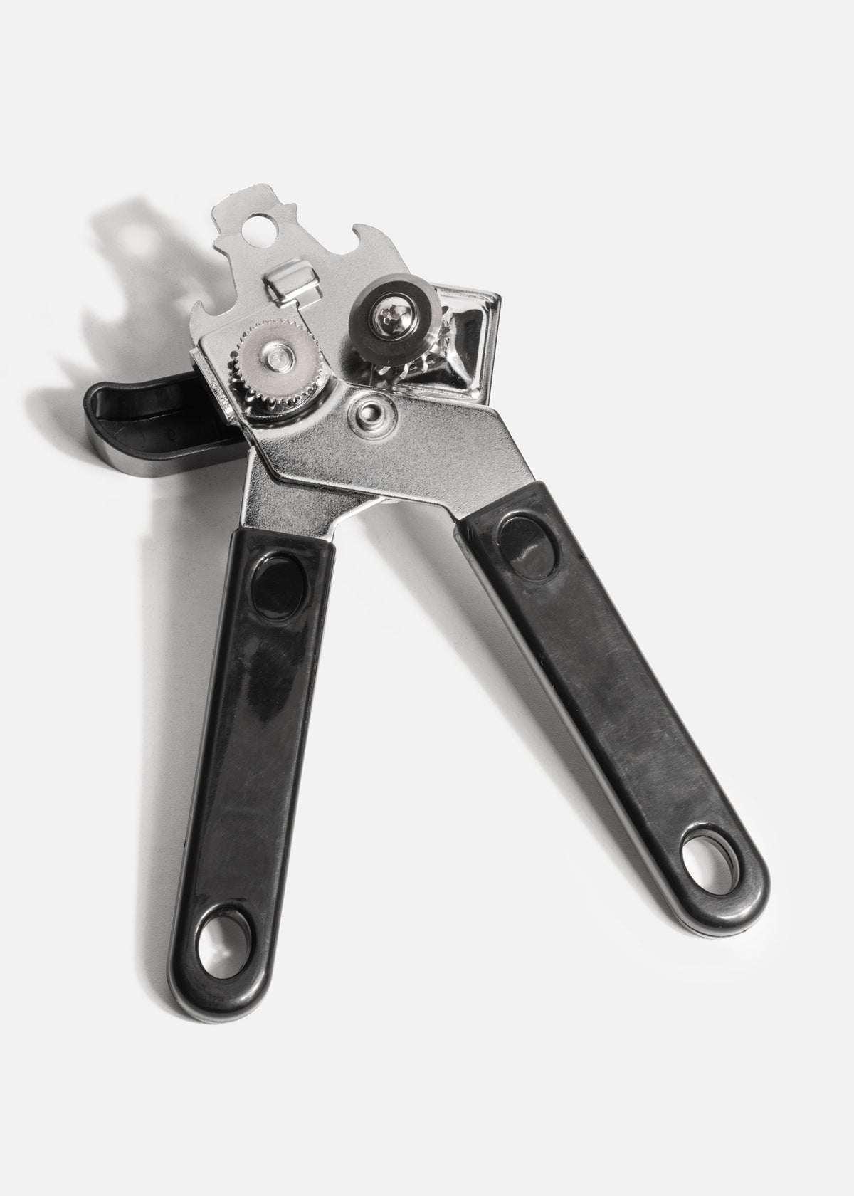 Abrelatas manual compacto de acero inoxidable de uso fácil y resistente para cocina 18 cm — imagen de producto