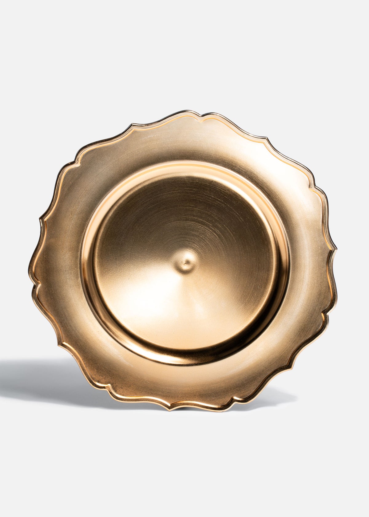 Bajo plato dorado de plástico Romana 33 cm — imagen de producto