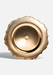 Bajo plato dorado de plástico Romana 33 cm — imagen de producto