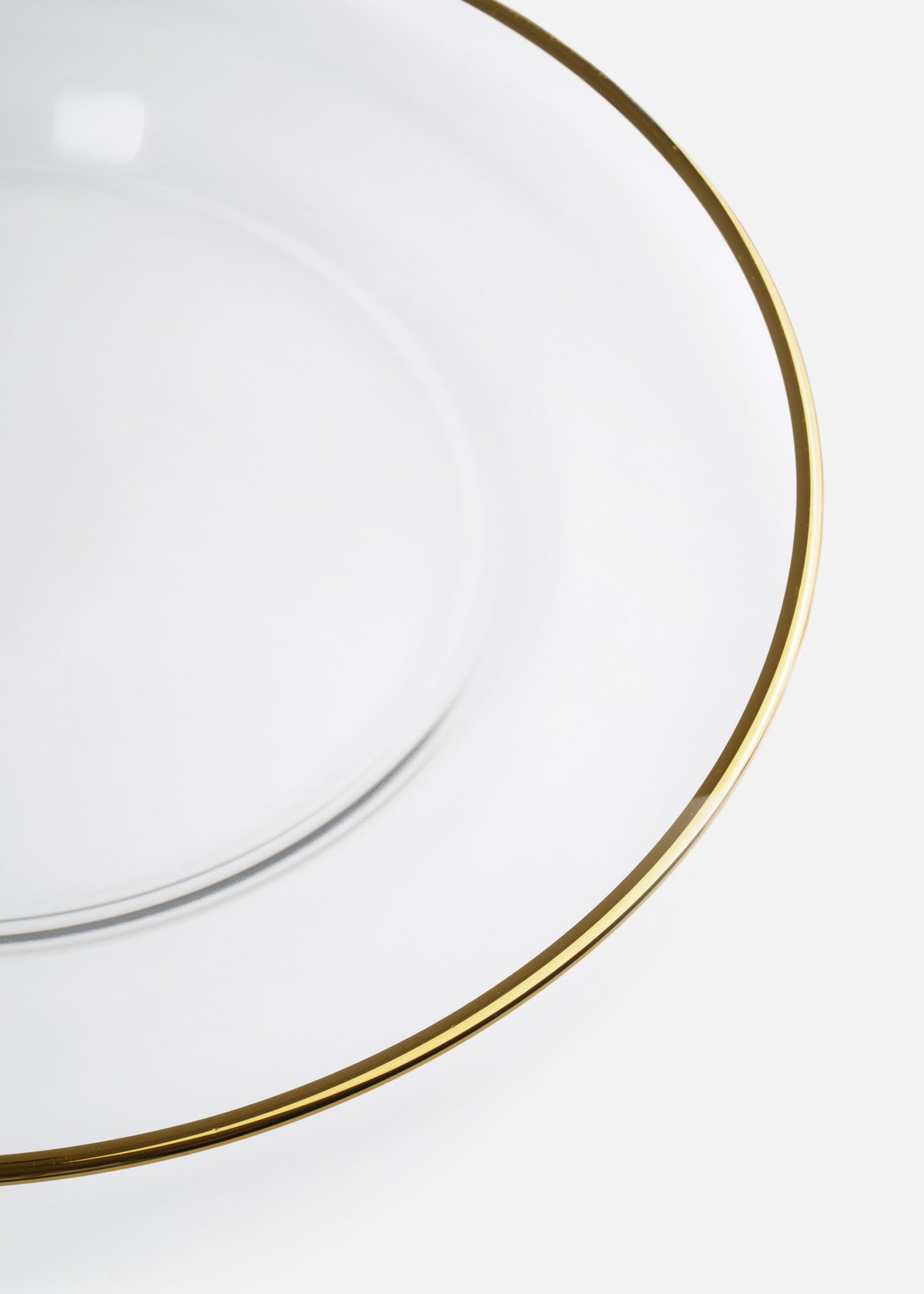 Plato base de vidrio con filo dorado 32.5 cm — imagen de producto