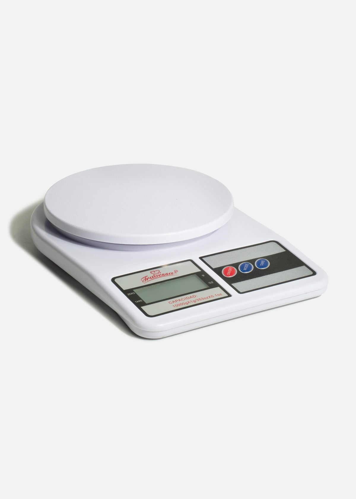 Bascula digital para cocina de plástico blanco 10 kg — imagen de producto