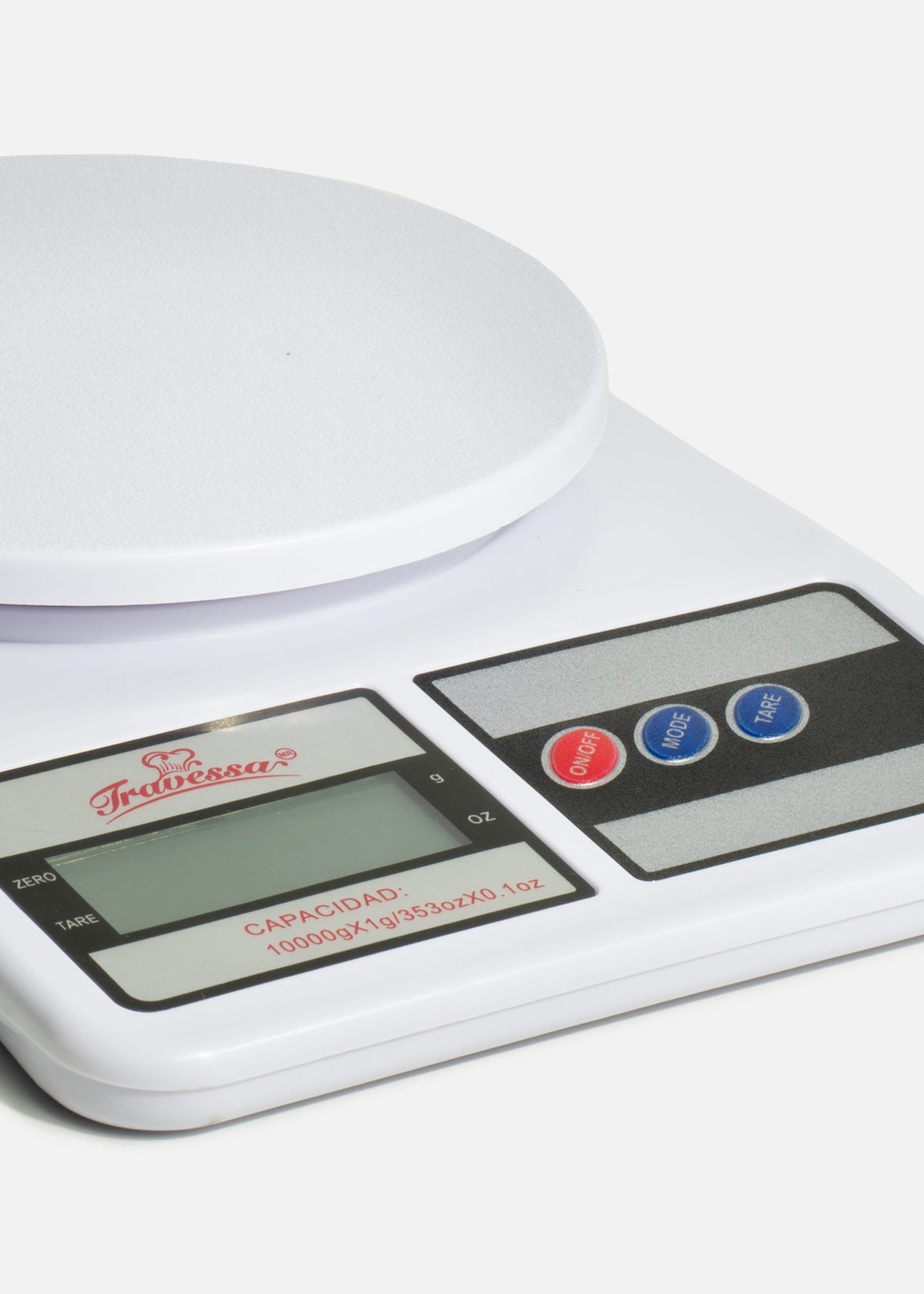 Bascula digital para cocina de plástico blanco 10 kg — imagen de producto