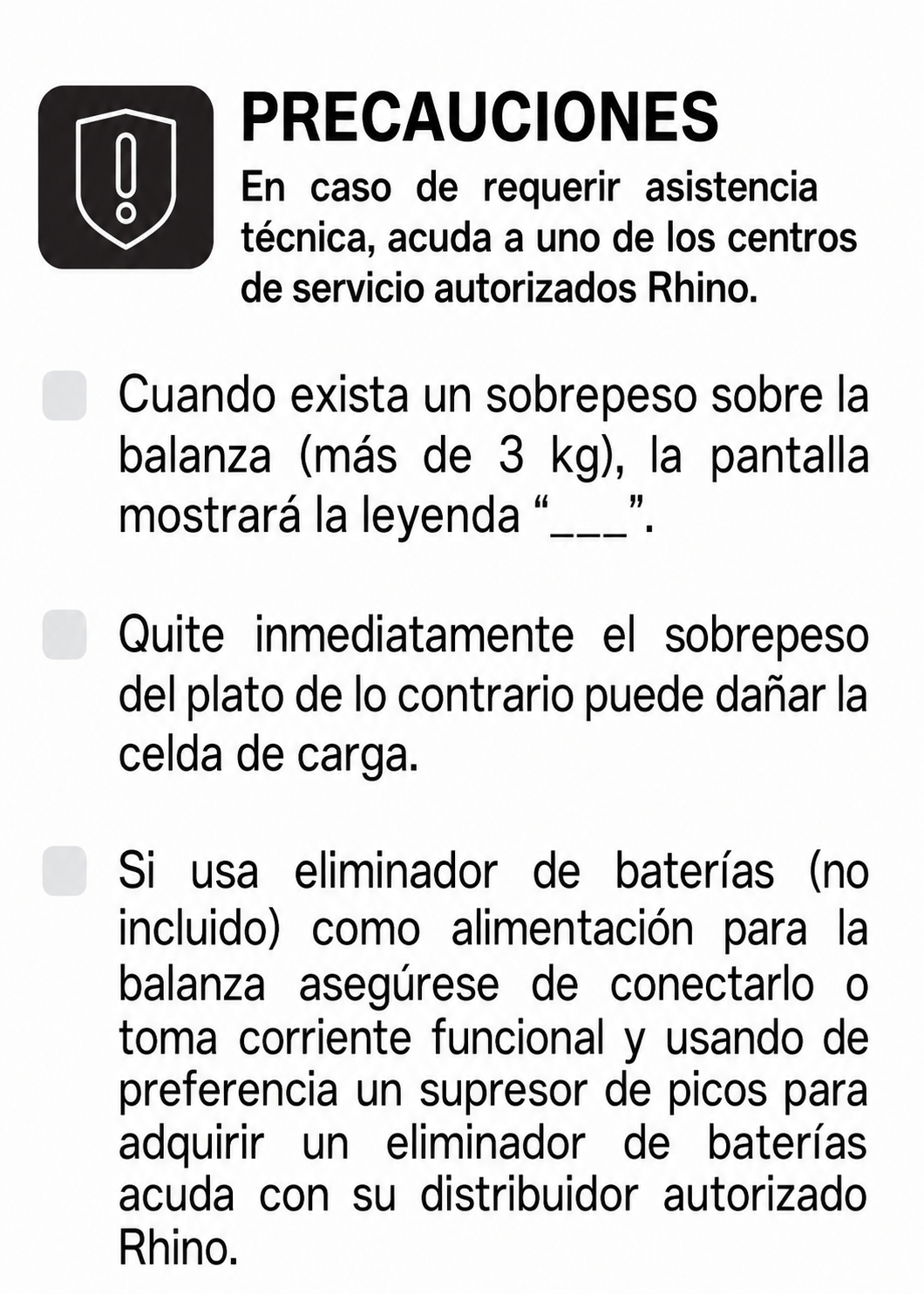 Bascula digital de precisión tara y conteo de piezas para cocina capacidad máxima 3 kg división mínima 0.2 g plato de acero inoxidable de 16x16 cm. Rhino BAPRE-3 — imagen de producto