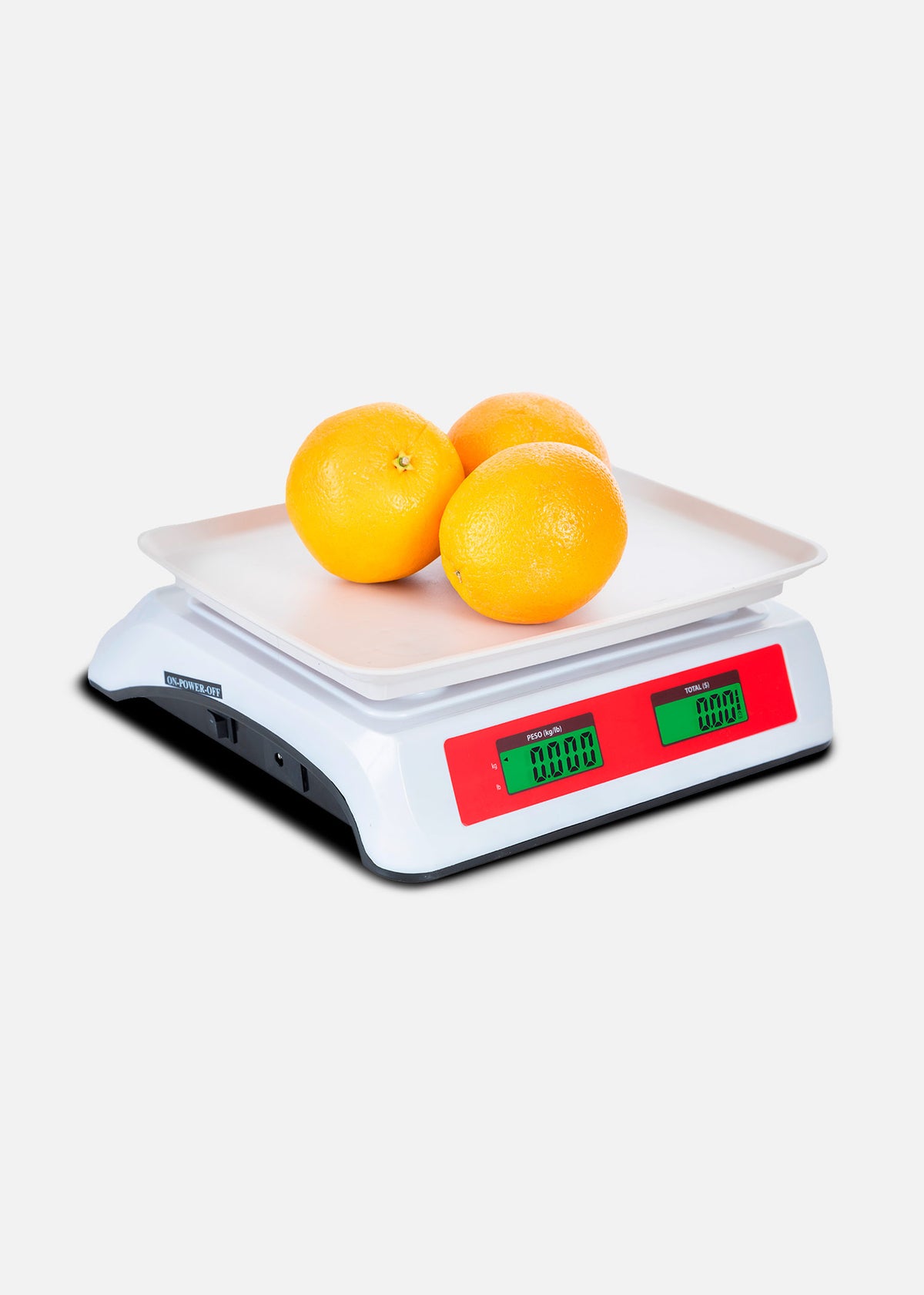 Báscula electrónica comercial peso / precio multifunciones con batería recargable 20 kg división mínima 5 g plato de plástico ABS de 29x22 cm. Rhino VINS-20 — imagen de producto