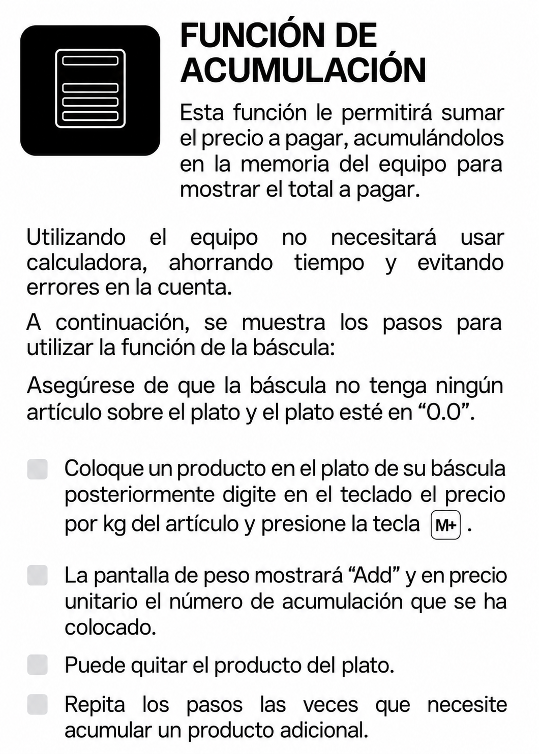 Bascula electrónica profesional comercial multifunciones peso / precio 40 kg división mínima 5 g plato de acero inoxidable de 32.5x23.8 cm. Rhino BARCOM-40 — imagen de producto