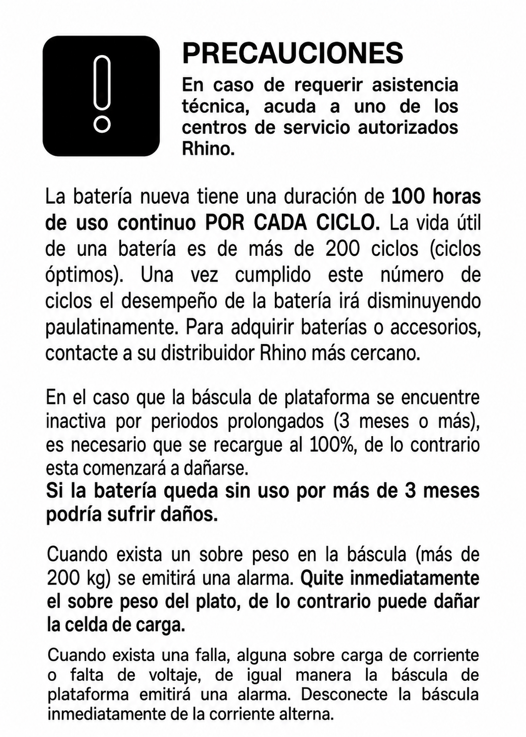 Bascula electrónica peso / precio de 200 kg división mínima 20 g plataforma de acero inoxidable de 39x49 cm. Rhino BP-200 — imagen de producto