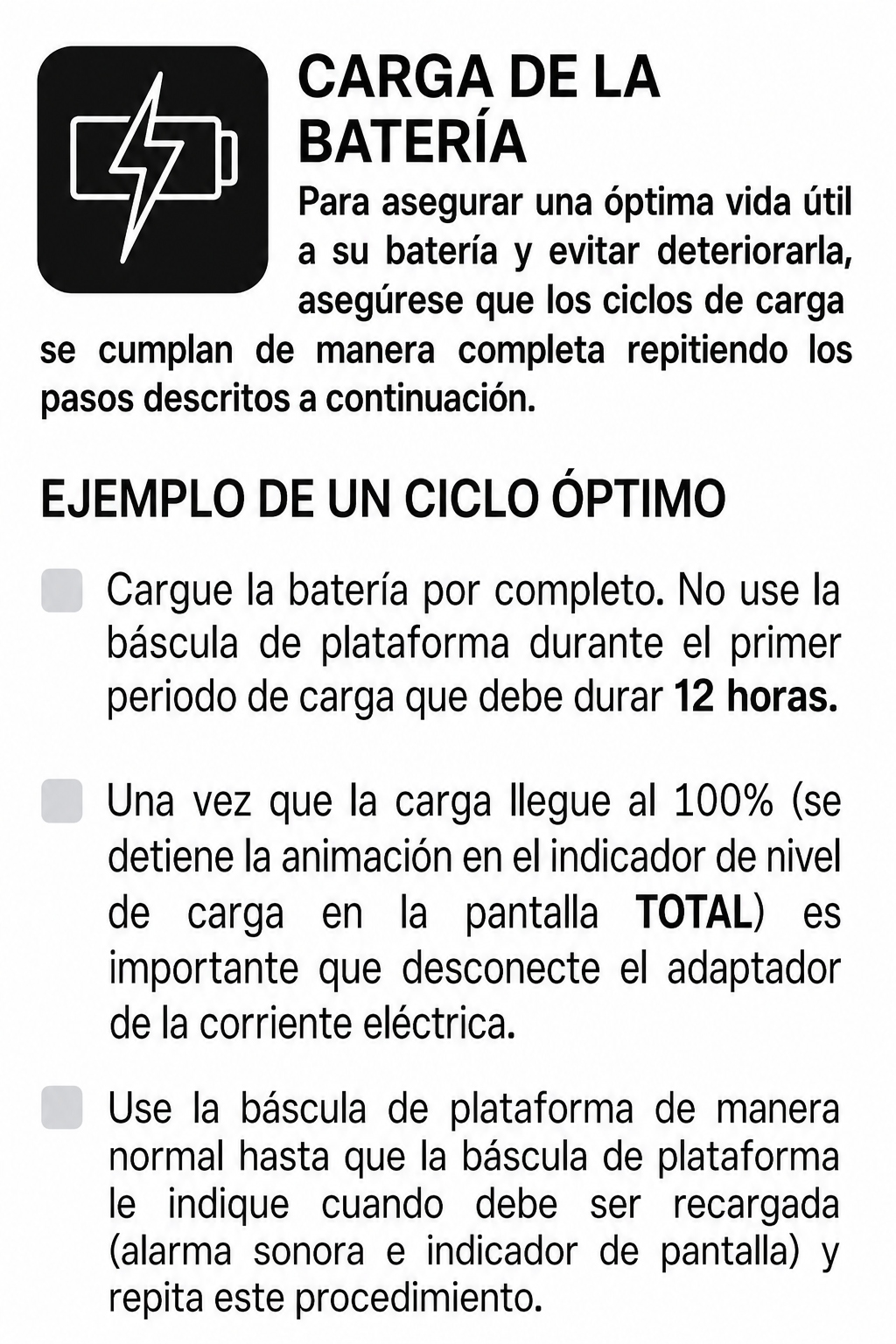Bascula de plataforma peso / precio con indicador de acero plegable y batería recargable 100 kg división mínima 10 g plato de acero de carbono de 32x42 cm. Rhino BAPCA-100 — imagen de producto
