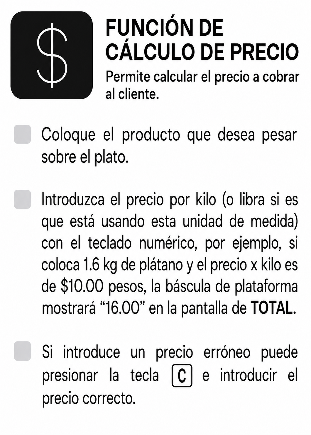 Bascula de plataforma peso / precio con indicador de acero plegable y batería recargable 100 kg división mínima 10 g plato de acero de carbono de 32x42 cm. Rhino BAPCA-100 — imagen de producto