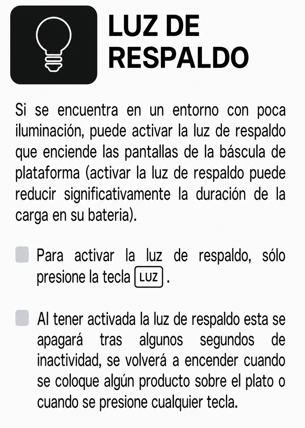 Bascula de plataforma peso / precio con indicador de acero plegable y batería recargable 100 kg división mínima 10 g plato de acero de carbono de 32x42 cm. Rhino BAPCA-100 — imagen de producto