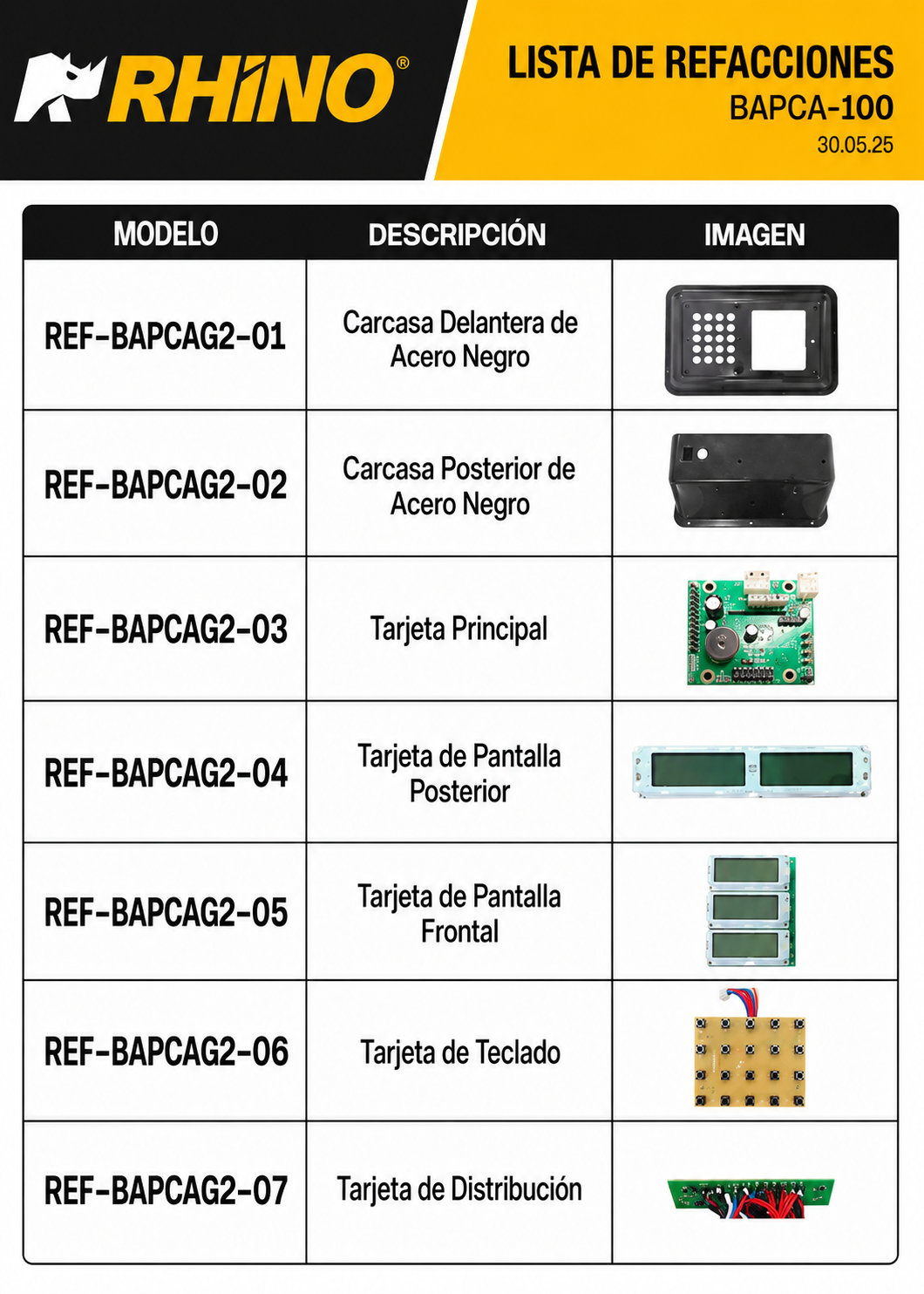 Bascula de plataforma peso / precio con indicador de acero plegable y batería recargable 100 kg división mínima 10 g plato de acero de carbono de 32x42 cm. Rhino BAPCA-100 — imagen de producto
