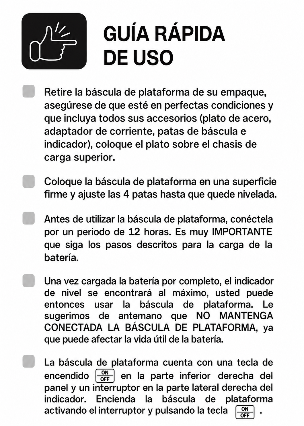 Bascula de plataforma peso / pecio plegable con indicador de acero y batería recargable 200 kg división minima 20 g plato de acero de carbono de 39x49 cm. Rhino BAPCA-200 — imagen de producto
