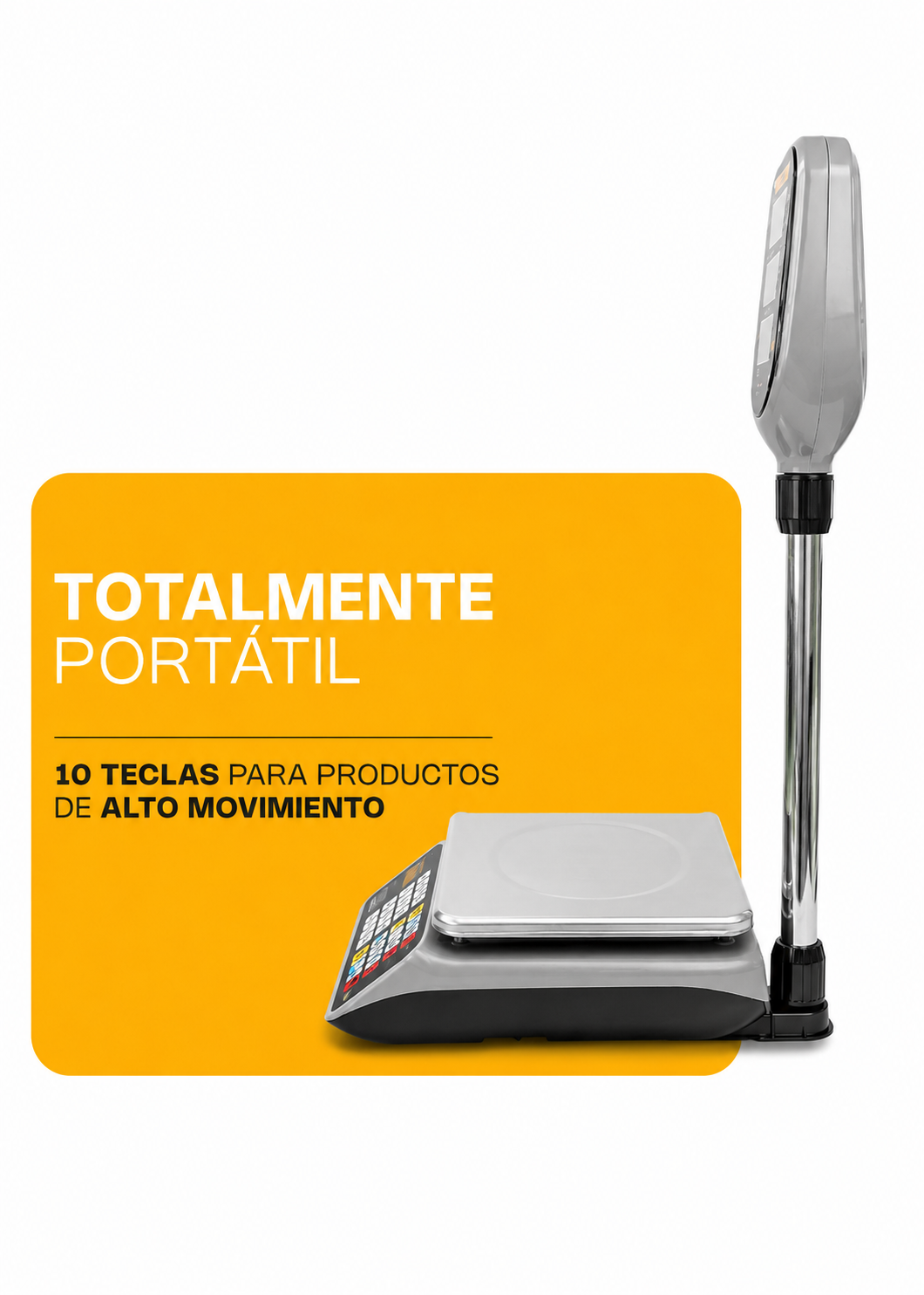 Báscula electrónica profesional digital comercial con torreta peso / precio para negocios 40 kg división mínima 2 g plato de acero inoxidable de 33x25 cm. Rhino BAR-8T — imagen de producto