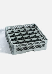 Transportadora de plástico gris para 25 copas y vasos highball 50x50 cm — imagen de producto