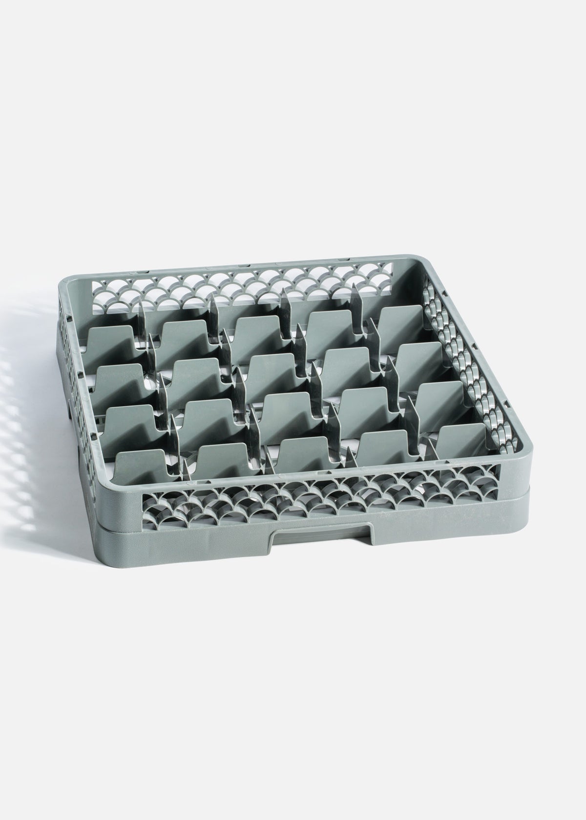 Transportadora de plástico gris para 25 copas y vasos highball 50x50 cm — imagen de producto