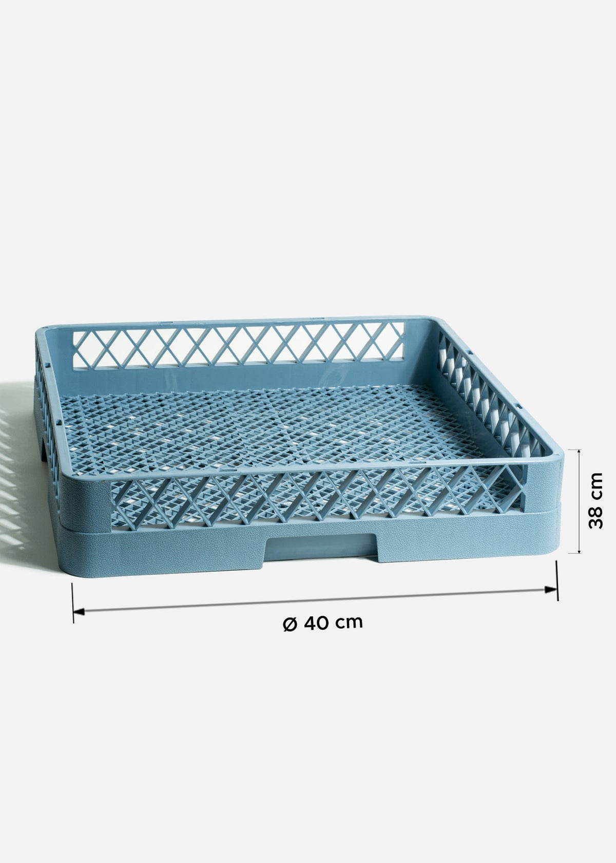 Transportadora de plástico gris para 49 cubiertos 50x50x10 cm — imagen de producto