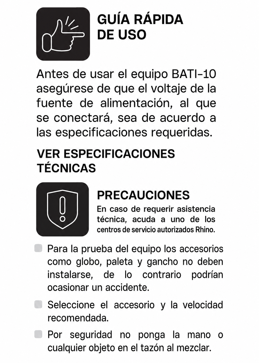 Batidora industrial planetaria de acero inoxidable 201 profesional de tres velocidades (gancho, paleta y globo) capacidad de tazón 10 L y 1.5 kg de amasado. Rhino BATI-10 — imagen de producto