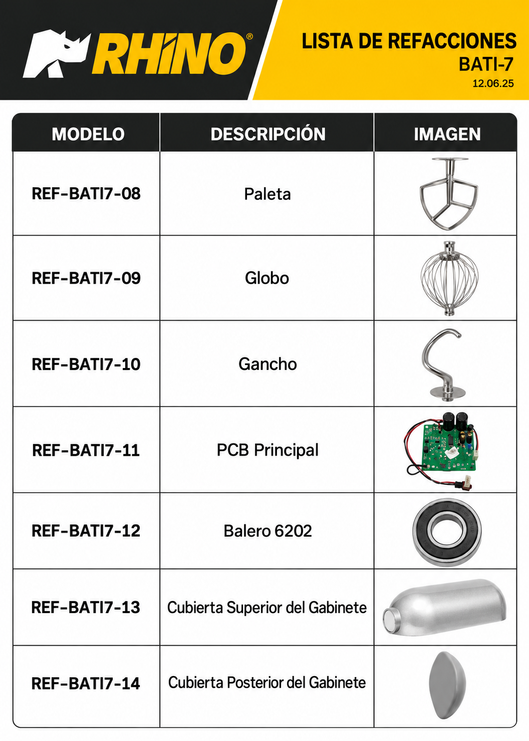 Batidora planetaria de acero inoxidable plata 7 L, amasado 600 g — imagen de producto