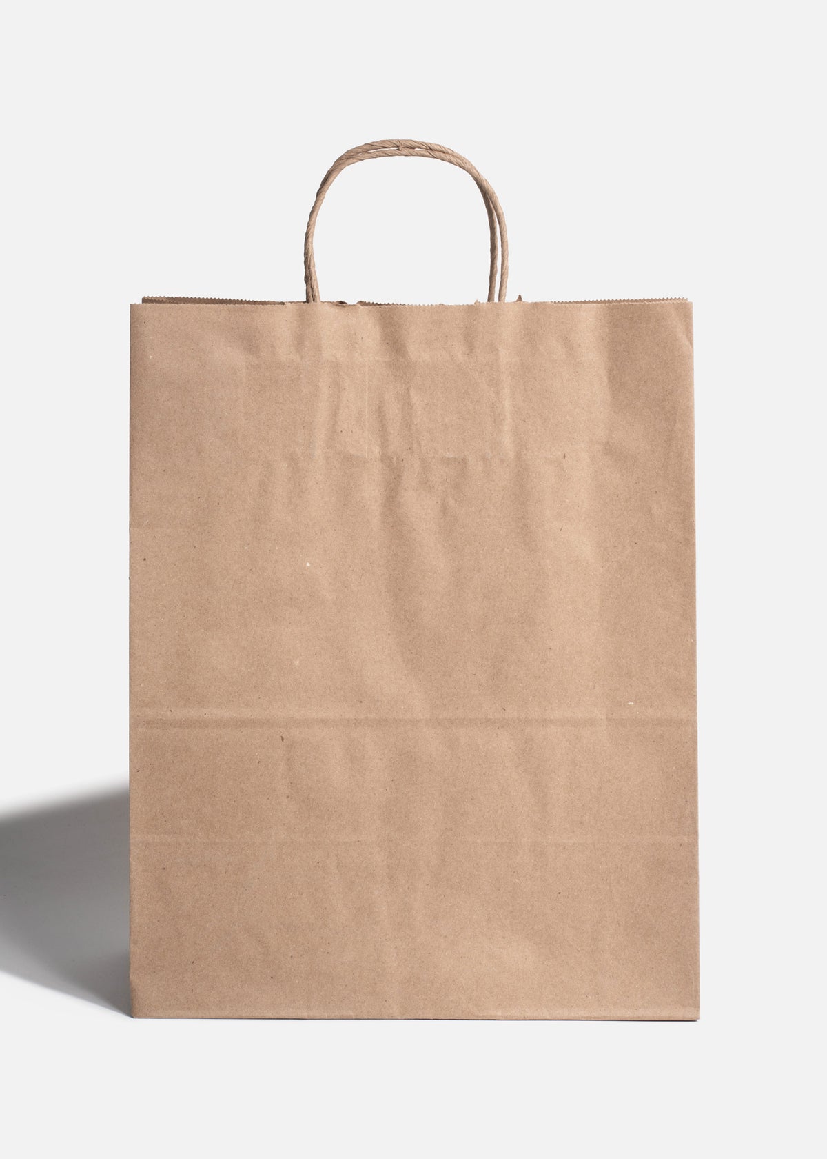 Bolsa de papel kraft café con asa 28x15x35 cm — imagen de producto