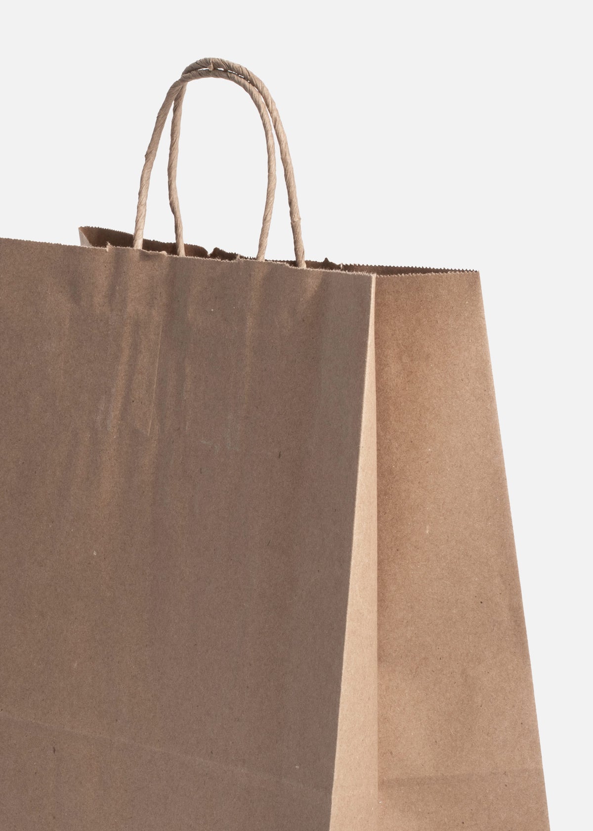 Bolsa de papel kraft café con asa 28x15x35 cm — imagen de producto