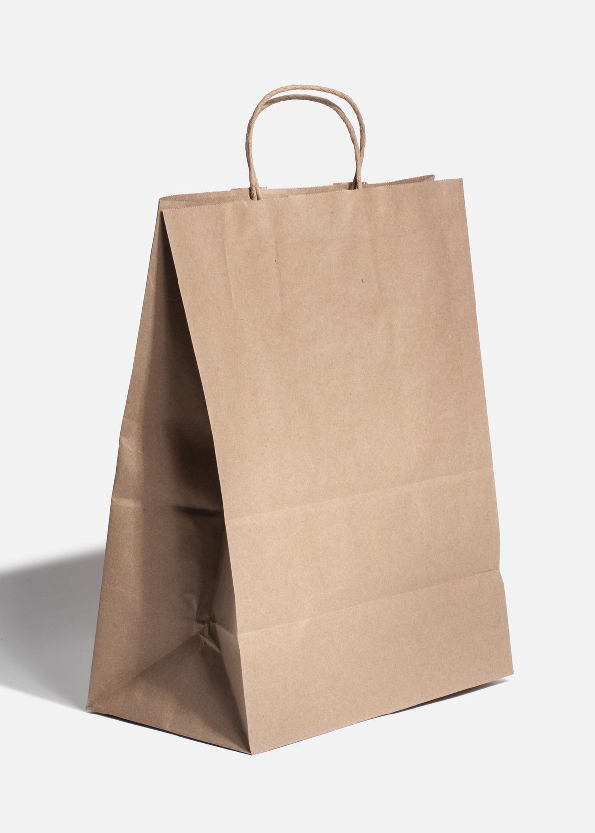 Bolsa de papel kraft café con asa 30x17x39 cm — imagen de producto