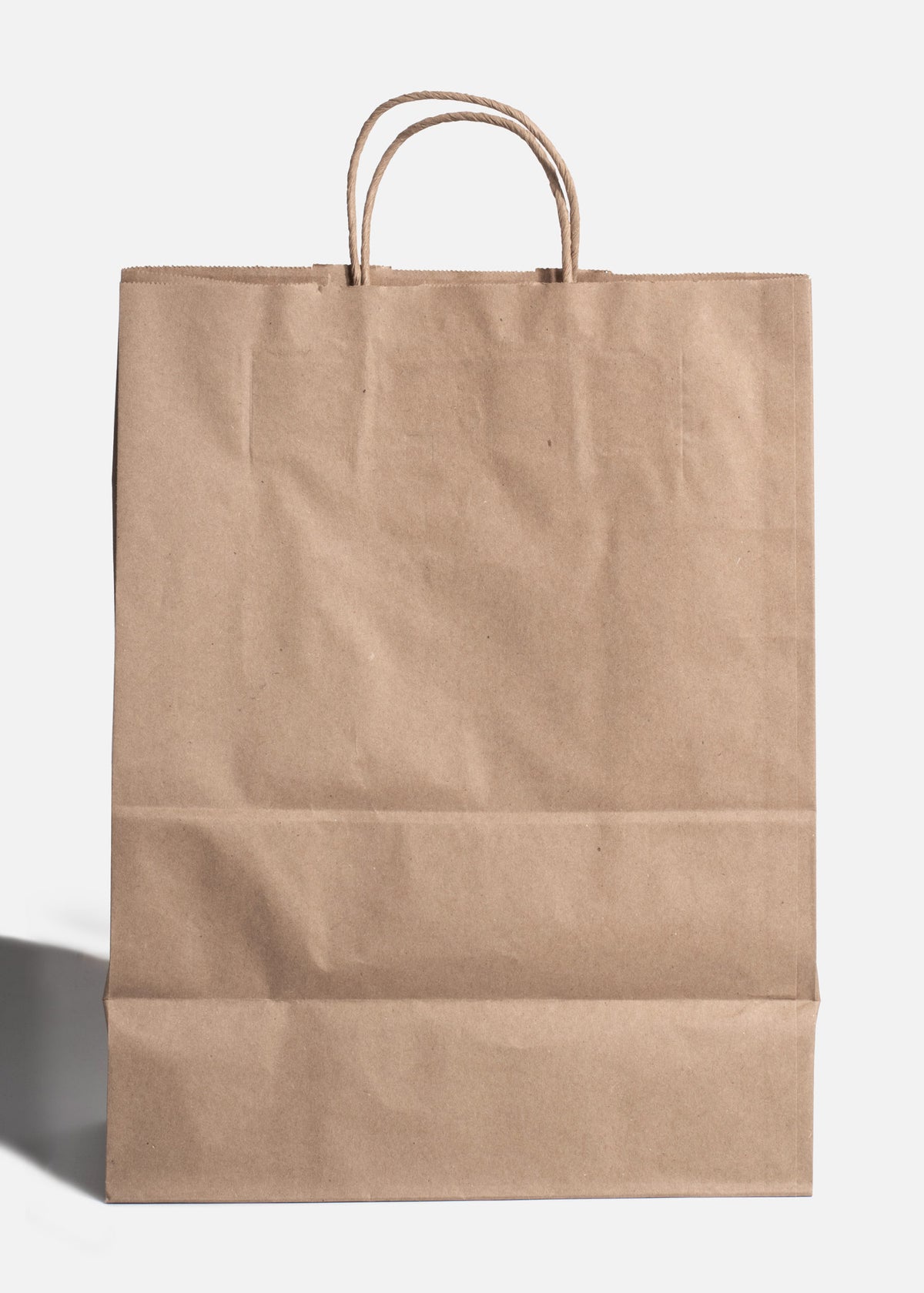 Bolsa de papel kraft café con asa 30x17x39 cm — imagen de producto