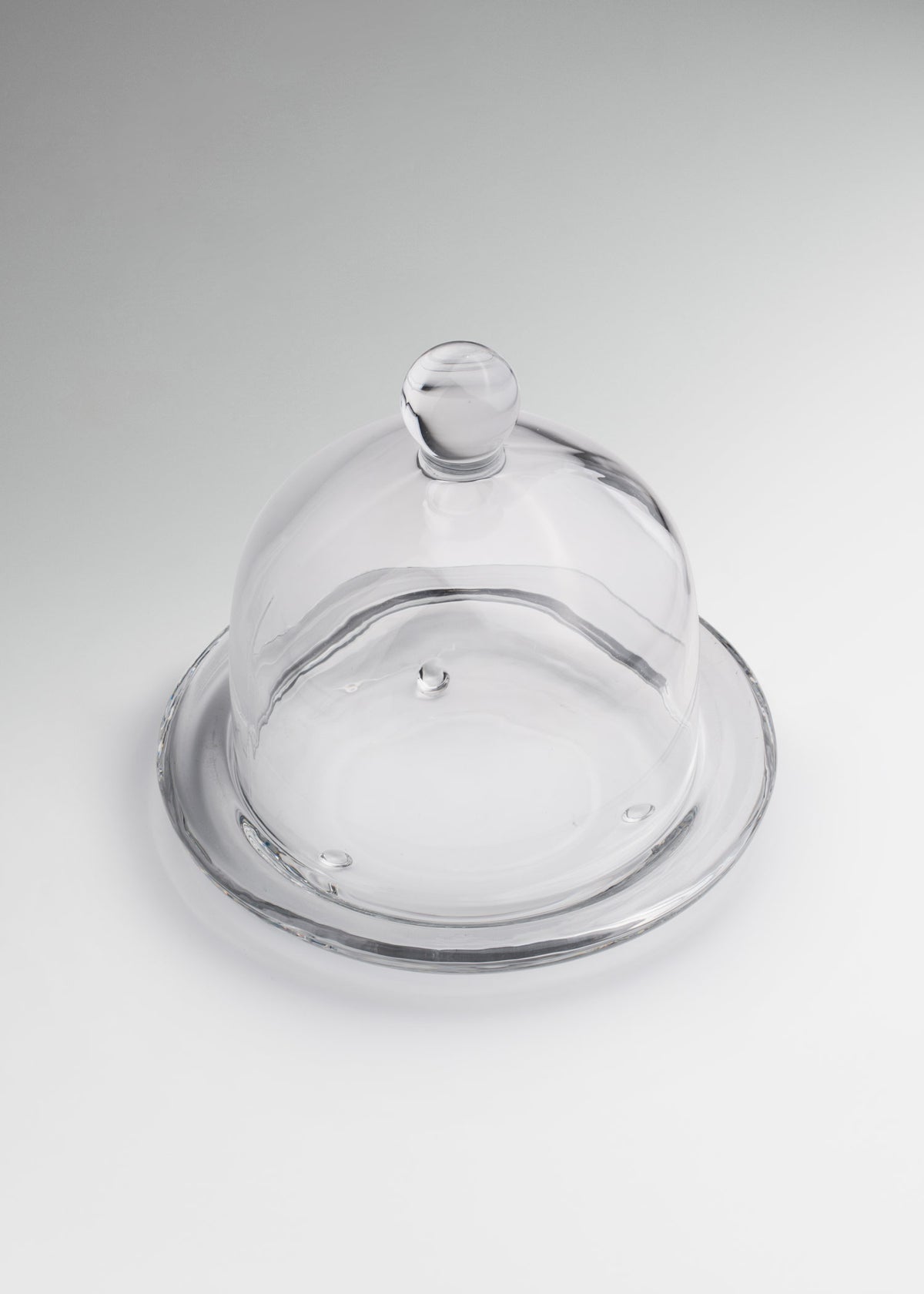 Bombonera de vidrio transparente grande Capelo base de 20.5 cm — imagen de producto