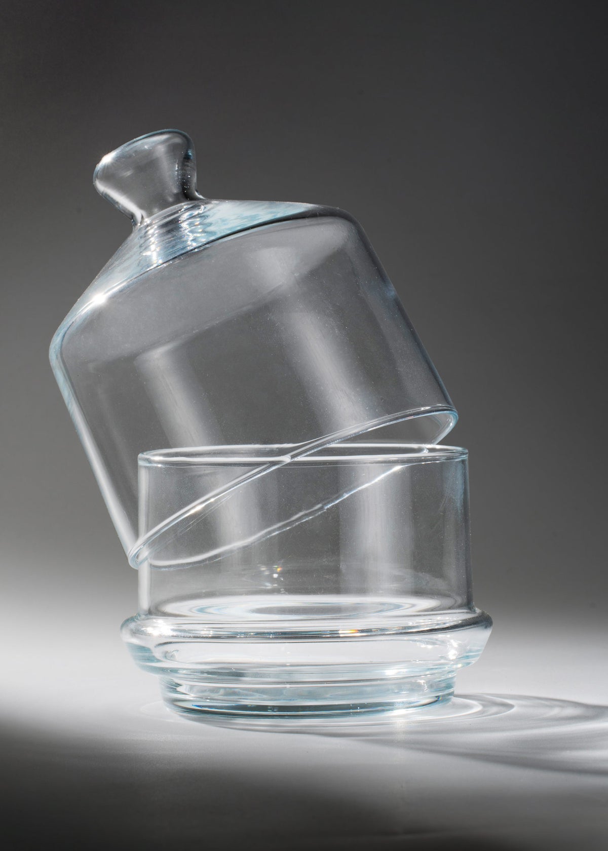 Bombonera de cristal transparente de 260 ml