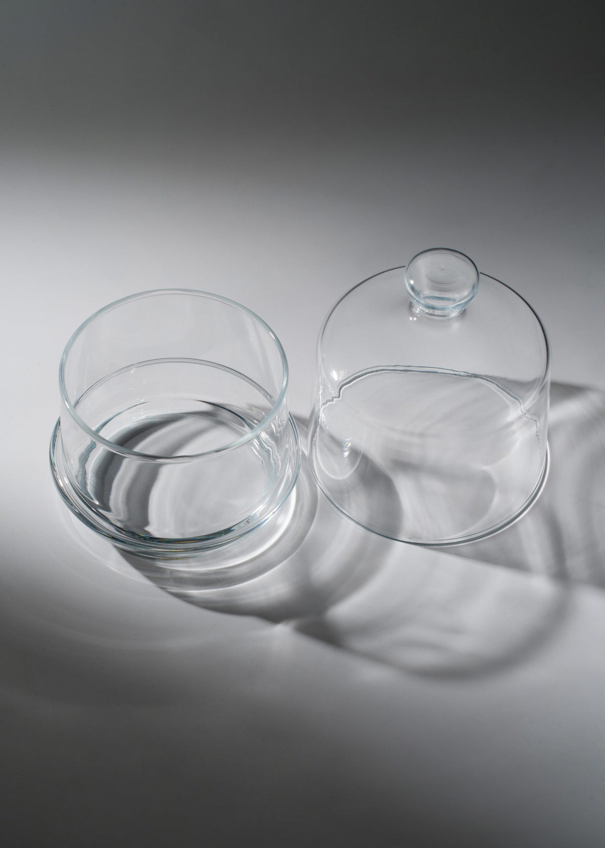 Bombonera de cristal transparente de 260 ml