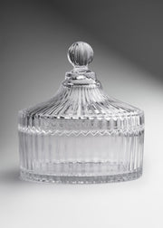Bomboneras de vidrio con rayas transparente 100, 290 y 550 ml — imagen de producto