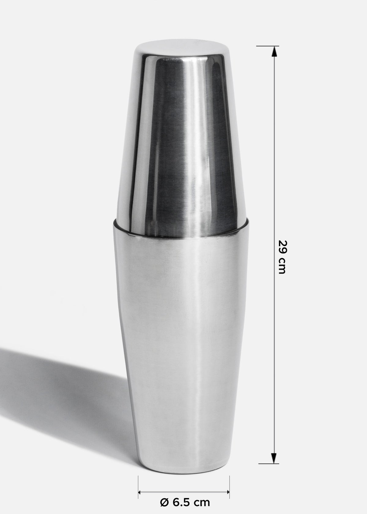 Boston shaker de acero inoxidable plata 29 cm — imagen de producto