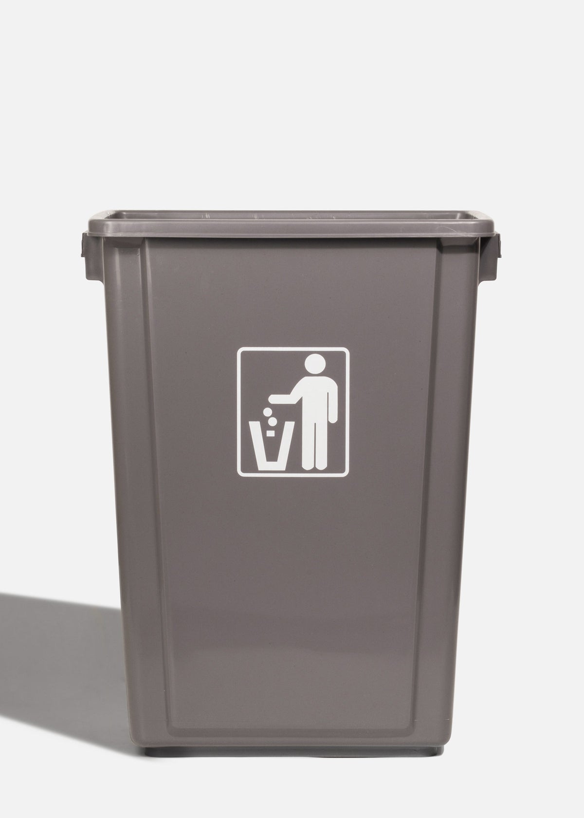 Bote de basura con tapa de plástico polipropileno gris 58 L — imagen de producto