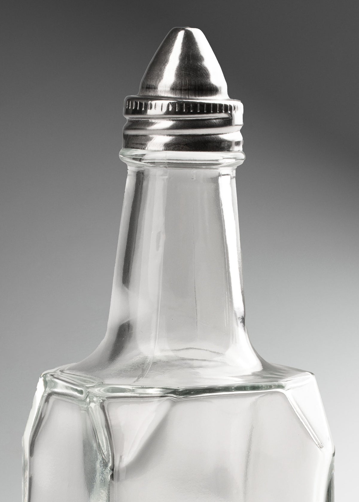 Botella cuadrada de vidrio transparente para vinagre y aceite 6 oz — imagen de producto