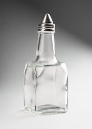 Botella cuadrada de vidrio transparente para vinagre y aceite 6 oz — imagen de producto