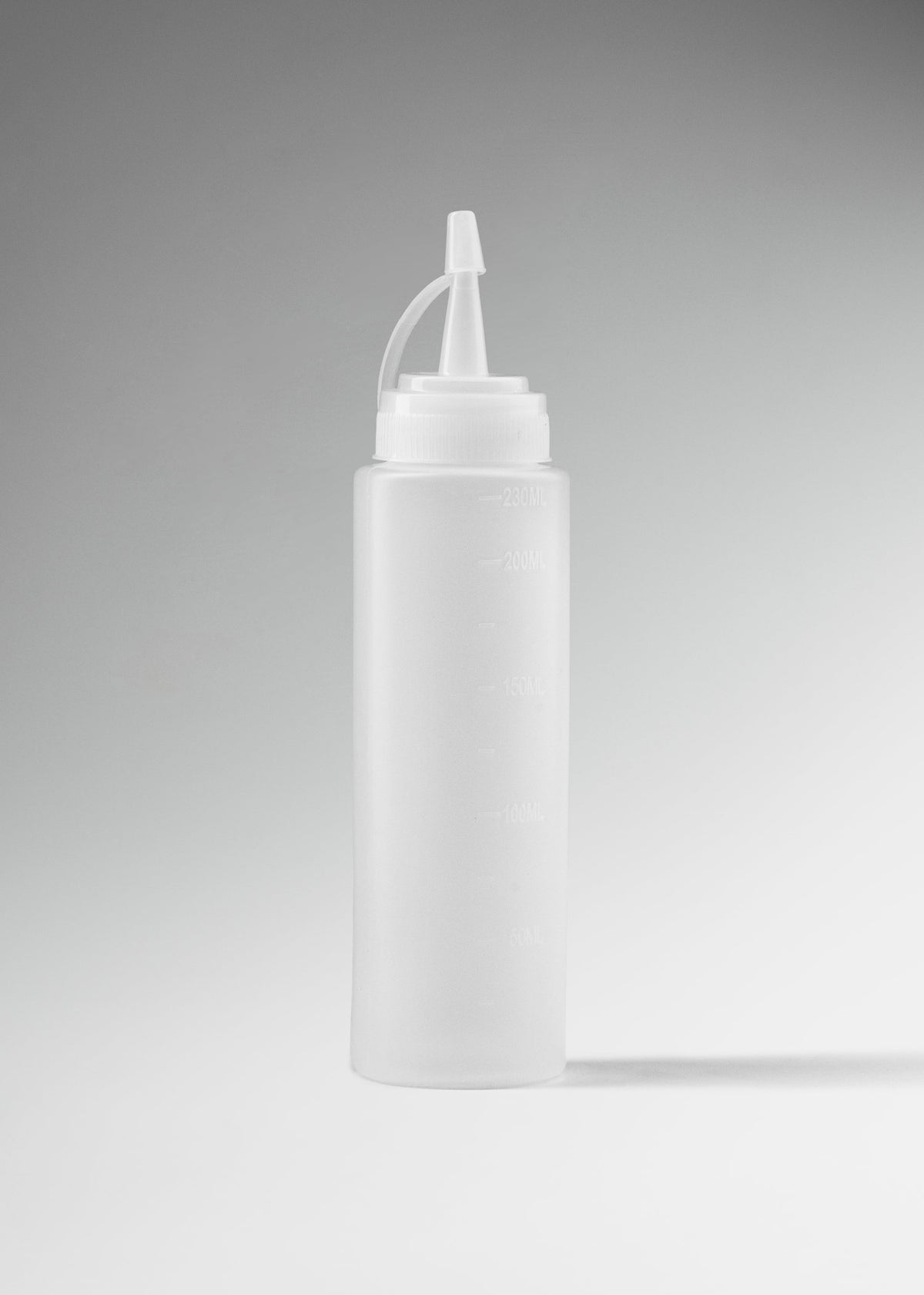 Botella dispensadora de plástico transparente 8 oz