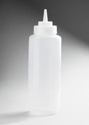 Botella dispensadora para aderezos de plástico transparente Squeeze Pro 32 oz — imagen de producto