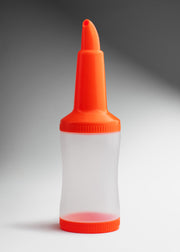 Botella dosificadora para mezcla de plástico naranja 1 L — imagen de producto